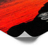 Sunset & Sea with a引用文by Linandara Poster ポスター (角)