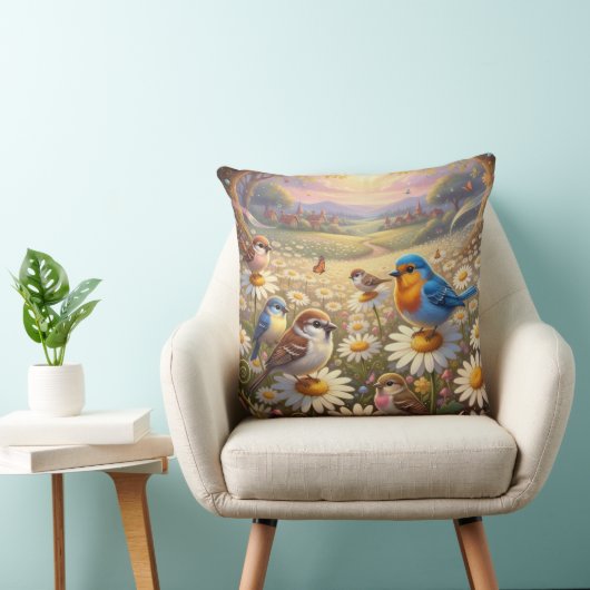 Sunset Serenade in a Meadow クッション (椅子)