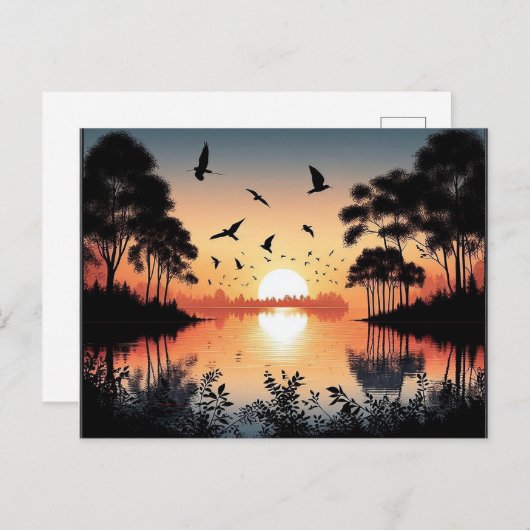 Sunset Serenity  ポストカード (正面/裏面)