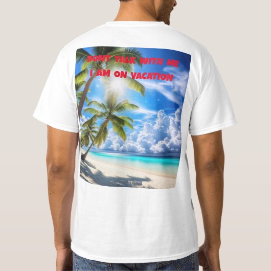 Sunset Serenity Beach Tee Tシャツ (裏面)