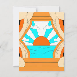 Sunset Serenity Canvas - Stunning Art Print ノートカード