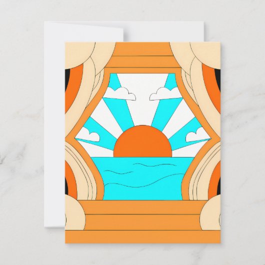 Sunset Serenity Canvas - Stunning Art Print ノートカード (正面)