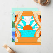 Sunset Serenity Canvas - Stunning Art Print ノートカード (正面/裏面インサイチュ)