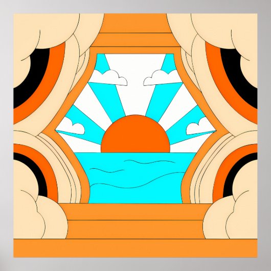 Sunset Serenity Canvas - Stunning Art Print ポスター (正面)