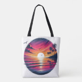 Sunset Serenity – Coastal Dreamscape Tote トートバッグ (裏面)