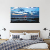 Sunset Serenity on the Shore キャンバスプリント (インサイチュ (寝室))