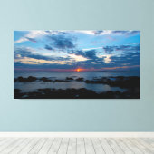 Sunset Serenity on the Shore キャンバスプリント (インサイチュ (ウッドフロア))