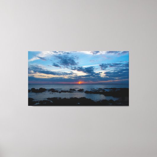 Sunset Serenity on the Shore キャンバスプリント (正面)