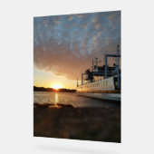 Sunset Ship Water アクリルサイン (傾斜)
