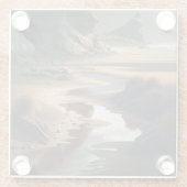 Sunset Shore ガラスコースター (裏面)