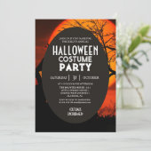 Sunset Silhouette Halloween Costumes Party 招待状 (スタンド正面)
