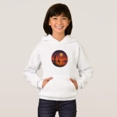 Sunset Silhouette Swing Art Kids’ Hoodie (正面フル)