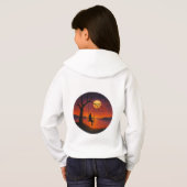 Sunset Silhouette Swing Art Kids’ Hoodie (裏面フル)