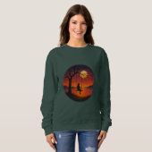 Sunset Silhouette Swing Art Women’s Sweatshirt スウェットシャツ (正面フル)