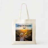Sunset simple tote for college トートバッグ (正面)