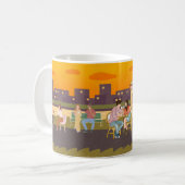Sunset Sips Café – Urban Chill Mug コーヒーマグカップ (正面左)
