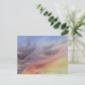 Sunset Sky Watercolor Painting  シーズンポストカード (スタンド正面)