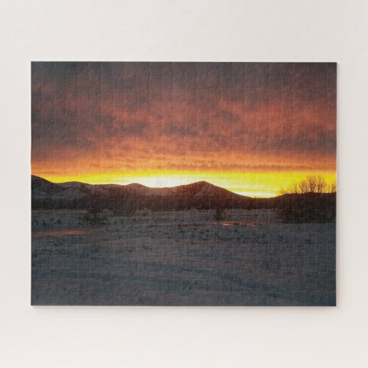 Sunset Snow Jigsaw Puzzle ジグソーパズル (横)