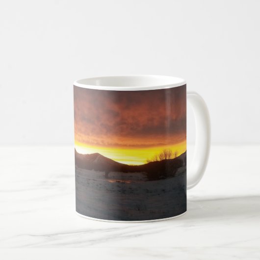 Sunset Snow Mug コーヒーマグカップ (正面右)