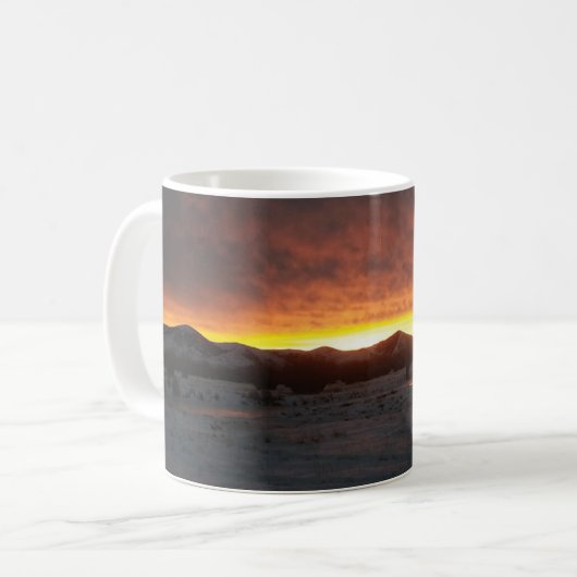Sunset Snow Mug コーヒーマグカップ (正面左)