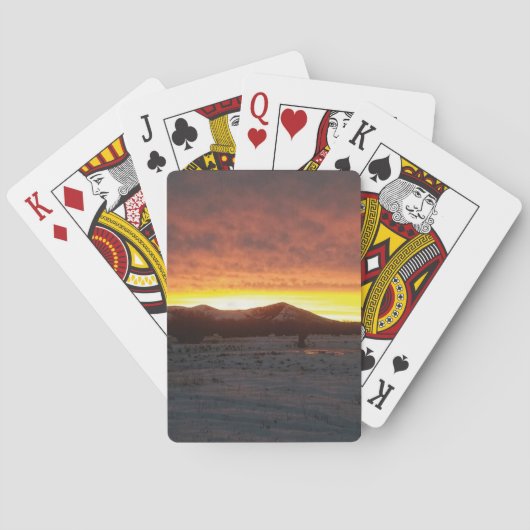 Sunset Snow Playing Cards トランプ (裏面)