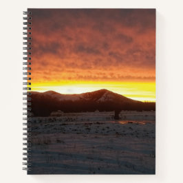 Sunset Snow Spiral Notebook ノートブック