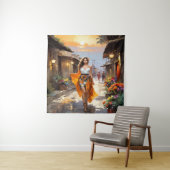 Sunset Street Fashion タペストリー (インサイチュ)