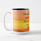 Sunset Sunrise Bible Verse Mug ツートーンマグカップ (左)