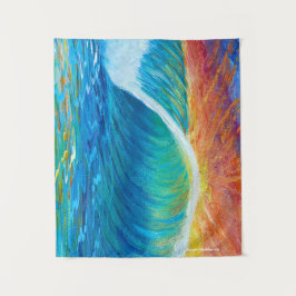 Sunset Surf Wave Medium (50" x 60") Tapestry タペストリー