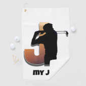 Sunset Swing Golf Towel – Letter J Design ゴルフタオル (インサイチュ)