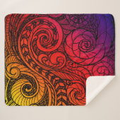 Sunset Swirl Cozy  シェルパブランケット (正面(横))