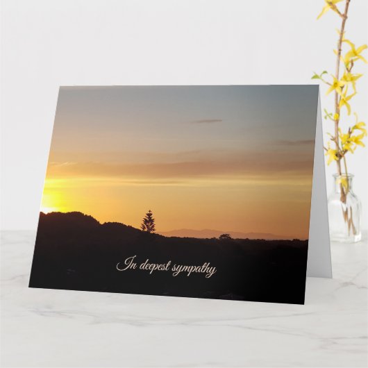 Sunset sympathy card  カード (黄色い花)