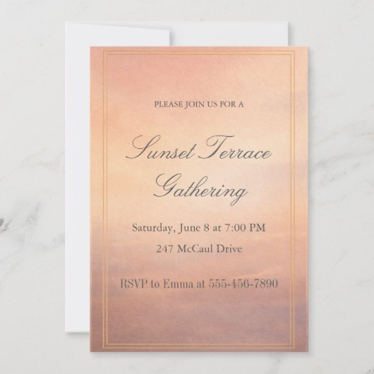 Sunset Terrace Soirée Invitation 招待状 (正面)
