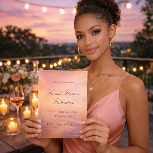 Sunset Terrace Soirée Invitation 招待状