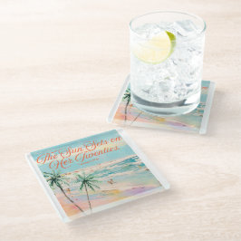Sunset Themed 30th Birthday  ガラスコースター