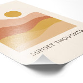 Sunset Thoughts Abstract Landscape Poster フォトプリント (角)