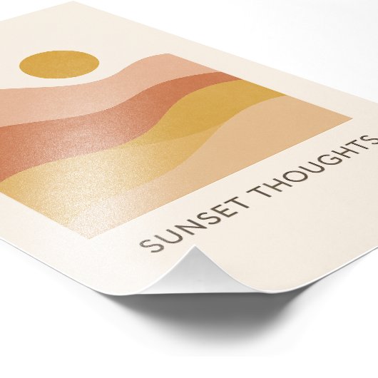Sunset Thoughts Abstract Landscape Poster フォトプリント (角)