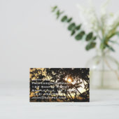 Sunset Through Trees I Tropical Photography 名刺 (スタンド正面)