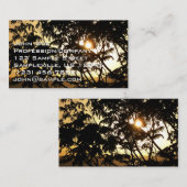Sunset Through Trees I Tropical Photography 名刺 (正面/裏面)