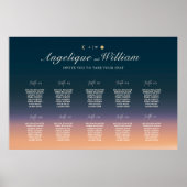 Sunset to Moonrise Wedding Seating Chart ポスター (正面)