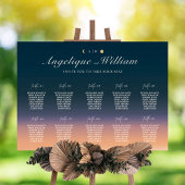 Sunset to Moonrise Wedding Seating Chart ポスター
