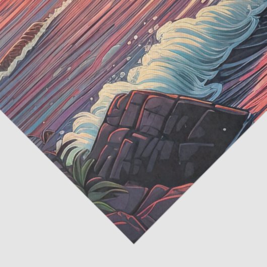 Sunset Tropical Beach Paradise Island 薄葉紙 (詳細)