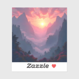 Sunset Valley - Square Vinyl シール