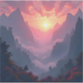 Sunset Valley - Square Vinyl  シール (正面)