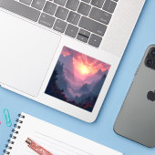 Sunset Valley - Square Vinyl  シール (ノートパソコンとiPhone)