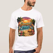 sunset vibes t shirt for all ages tシャツ (正面)