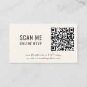 Sunset Vineyard Landscape Wedding Website QR Code エンクロージャーカード (正面)