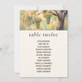 Sunset Vineyard Rustic Grapes Seating Chart Card (正面)