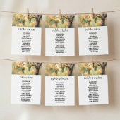 Sunset Vineyard Rustic Grapes Seating Chart Card