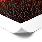 Sunset Wall Art Bohemian River Scene - Warm Orange ポスター (角)